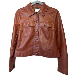 Bagatelle New York Brown Faux Leather Jacket Size S